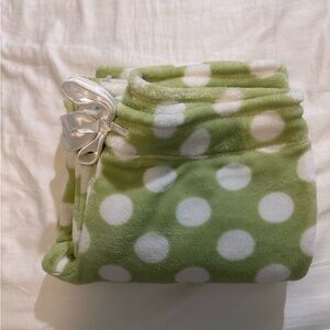Green Polka Dot fleece pj pants